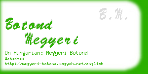 botond megyeri business card